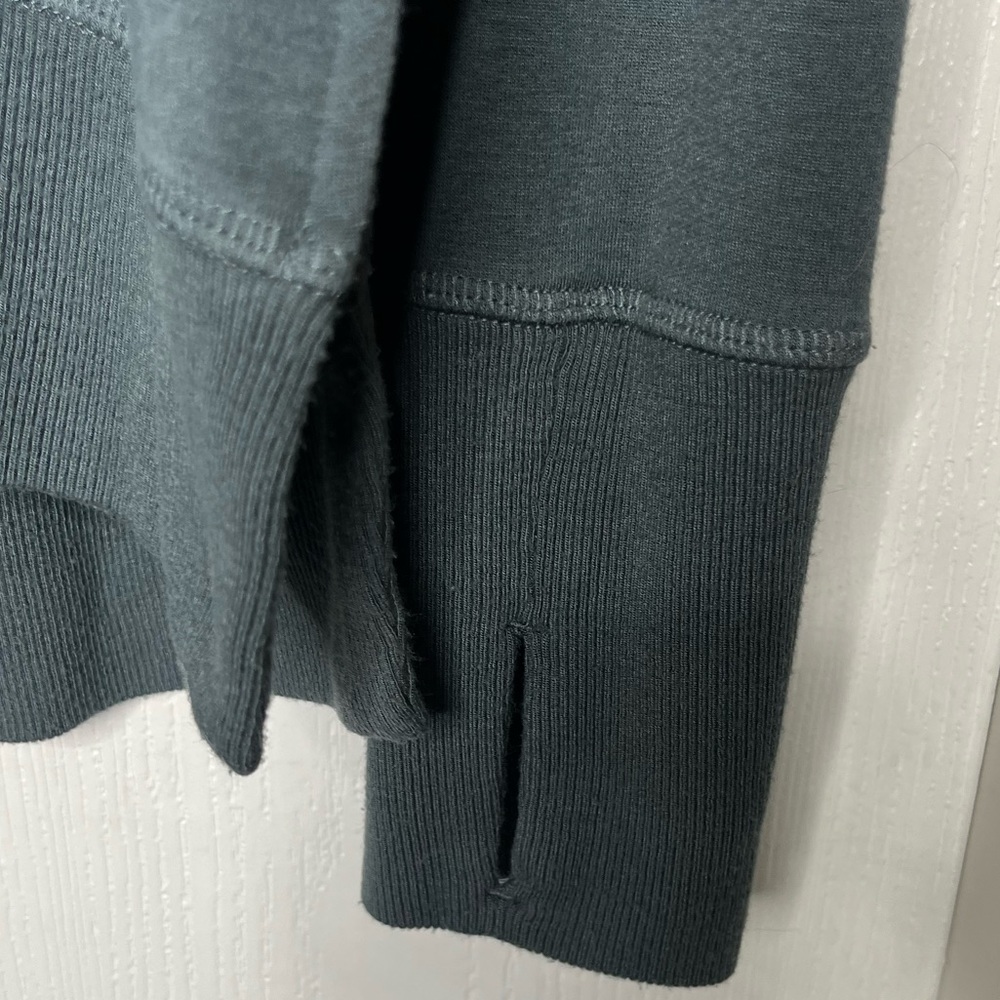 Athleta Forest Green Crew Neck Sweatshirt Size XS - Picture 5 of 5